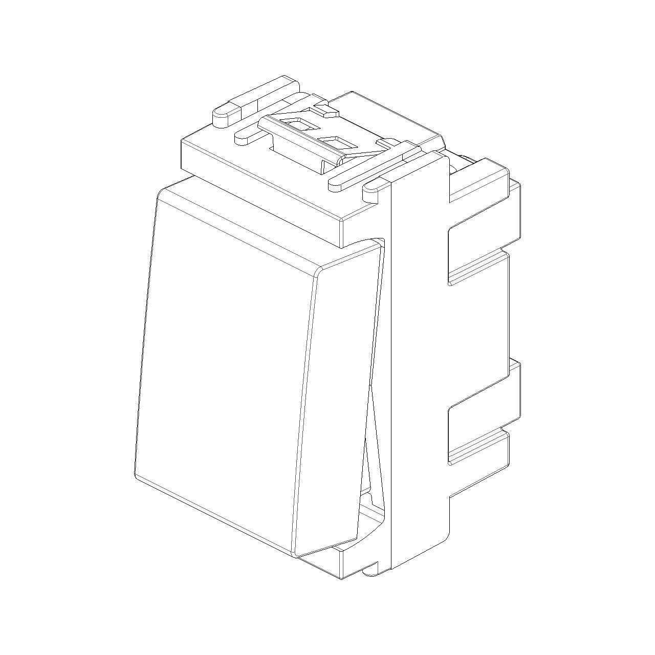 Vimar Idea 2-Way Rocker Switch, 1P 10 AX, 250V, IP40, Flush Mount — Quality Boat Parts