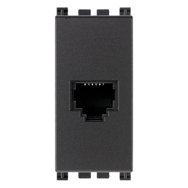 Vimar Arké RJ12 Phone Jack, 6-Position 6-Conductor, Screw Terminals — Quality Boat Parts