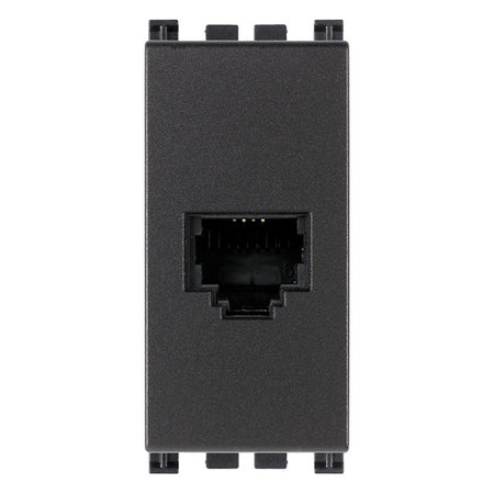 Vimar Arké RJ11 Phone Jack, 6-Position 4-Conductor, Screw Terminals, IP20 — Quality Boat Parts