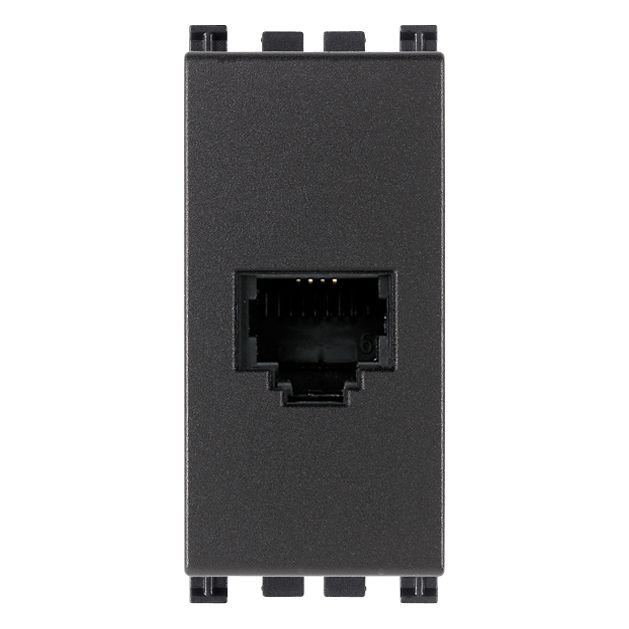 Vimar Arké RJ11 Phone Jack, 6-Position 4-Conductor, Screw Terminals, IP20 — Quality Boat Parts