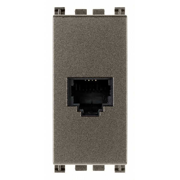 Vimar Arké RJ11 Phone Jack, 6-Position 4-Conductor, Screw Terminals, IP20 — Quality Boat Parts