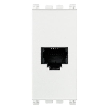 Vimar Arké RJ11 Phone Jack, 6-Position 4-Conductor, Screw Terminals, IP20 — Quality Boat Parts