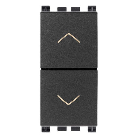 Vimar Arké Two-Button 2-Way Switch, 2P, 10AX 250V, 6 Terminals, Directional Arrows, Central OFF Position — Quality Boat Parts