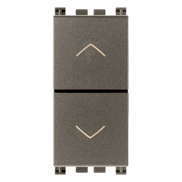 Vimar Arké Two-Button 2-Way Switch, 2P, 10AX 250V, 6 Terminals, Directional Arrows, Central OFF Position — Quality Boat Parts