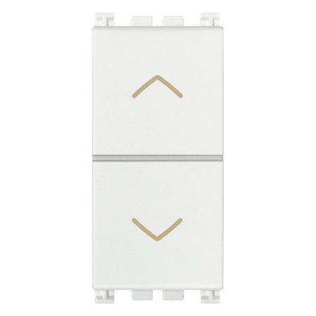 Vimar Arké Two-Button 2-Way Switch, 2P, 10AX 250V, 6 Terminals, Directional Arrows, Central OFF Position — Quality Boat Parts