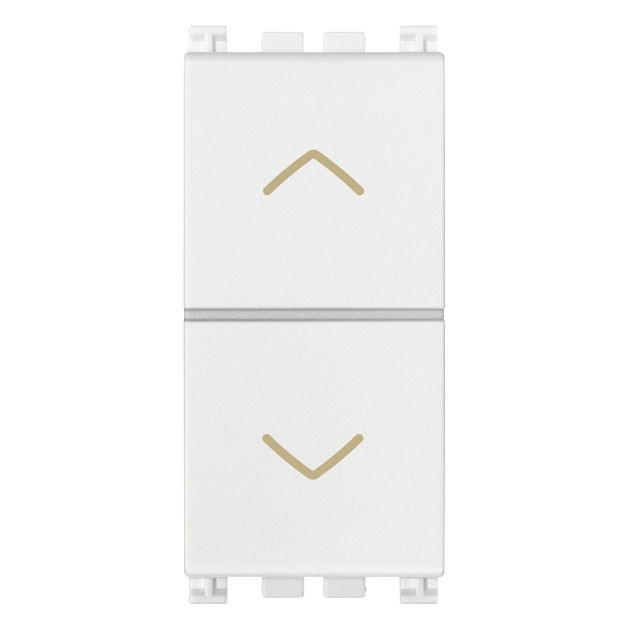 Vimar Arké Two-Button 2-Way Switch, 2P, 10AX 250V, 6 Terminals, Directional Arrows, Central OFF Position — Quality Boat Parts