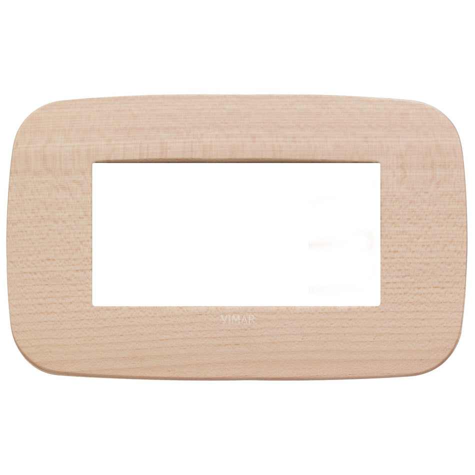 Vimar Arké Round Cover Plate, 4-Module, Solid Wood — Quality Boat Parts