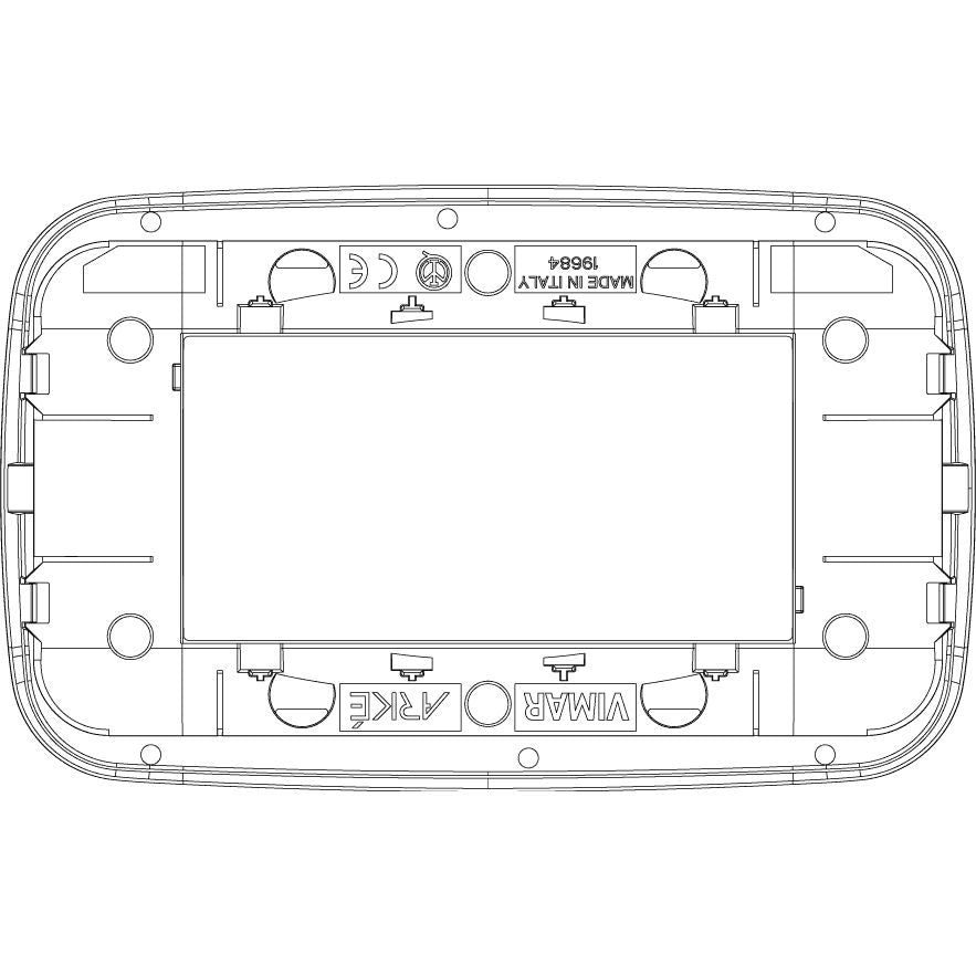 Vimar Arké Round Cover Plate, 4-Module, Solid Wood — Quality Boat Parts