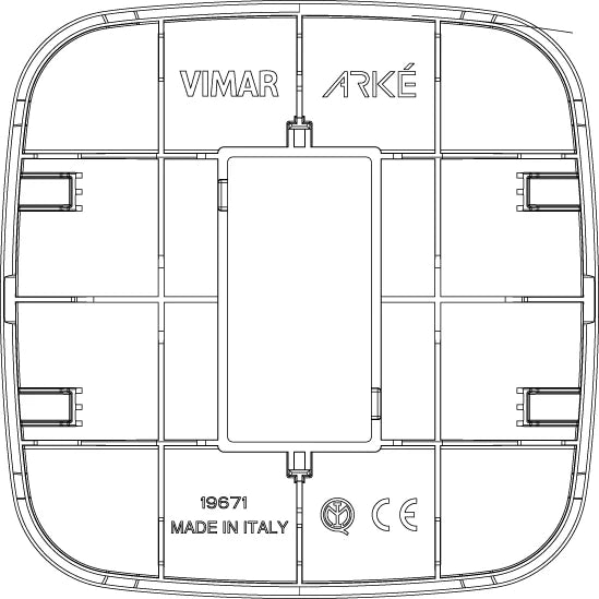 Vimar Arké Round Cover Plate, 1 Module, Technopolymer — Quality Boat Parts