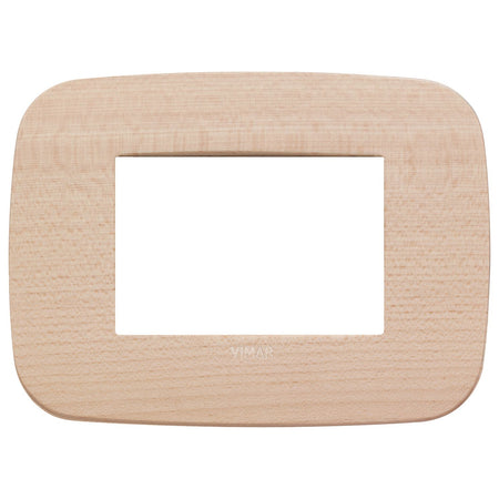 Vimar Arké Round Cover Plate, 3-Module, Solid Wood — Quality Boat Parts