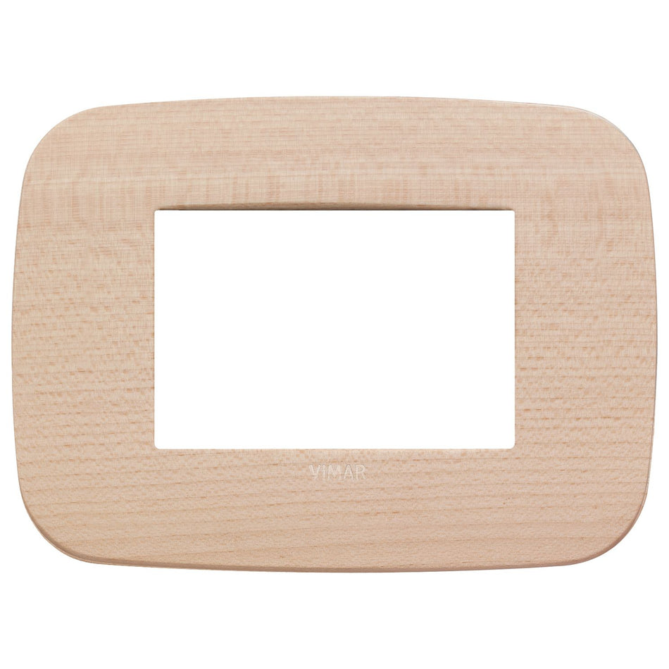 Vimar Arké Round Cover Plate, 3-Module, Solid Wood — Quality Boat Parts