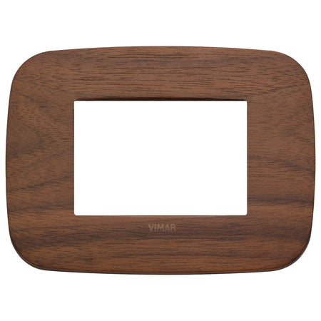 Vimar Arké Round Cover Plate, 3-Module, Solid Wood — Quality Boat Parts