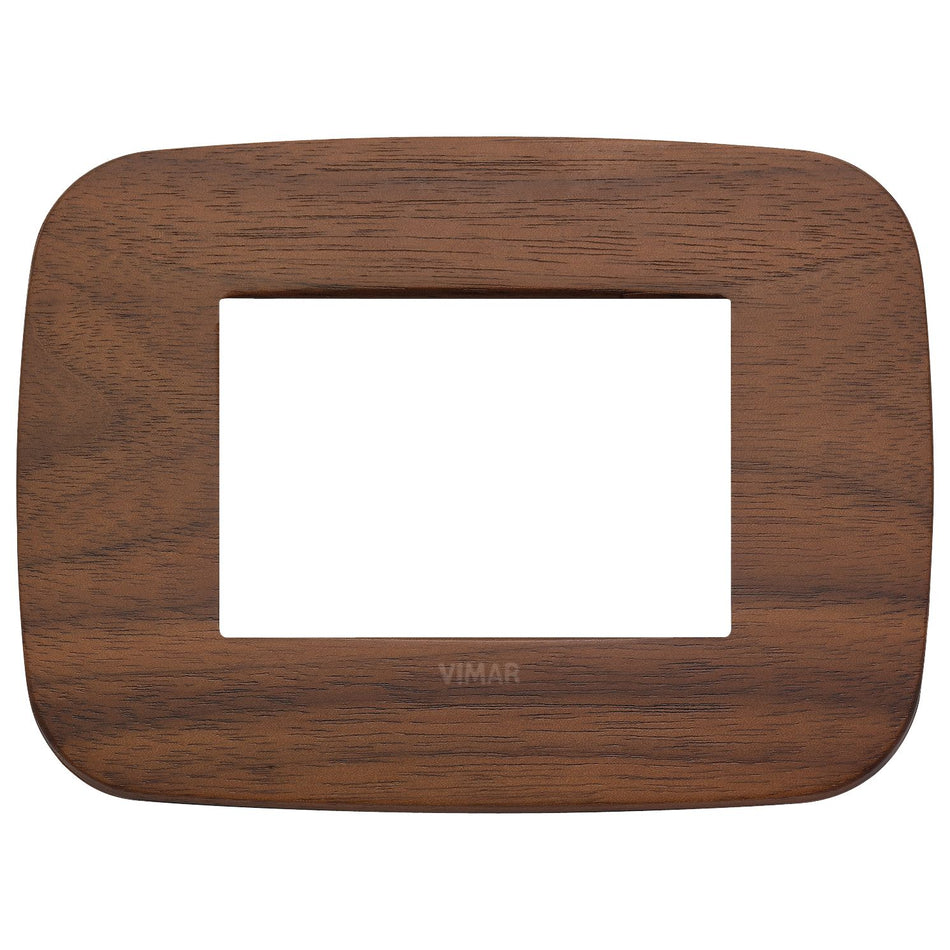 Vimar Arké Round Cover Plate, 3-Module, Solid Wood — Quality Boat Parts