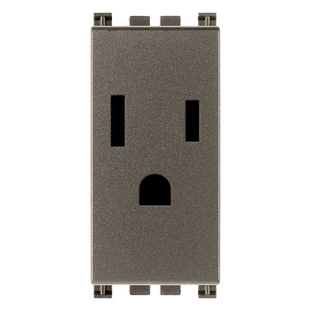 Vimar Arké SICURY Socket Outlet, 2P+E, 15A, 127V, American and Saudi Arabian Standards — Quality Boat Parts