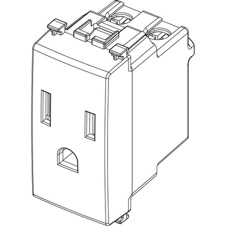 Vimar Arké SICURY Socket Outlet, 2P+E, 15A, 127V, American and Saudi Arabian Standards — Quality Boat Parts