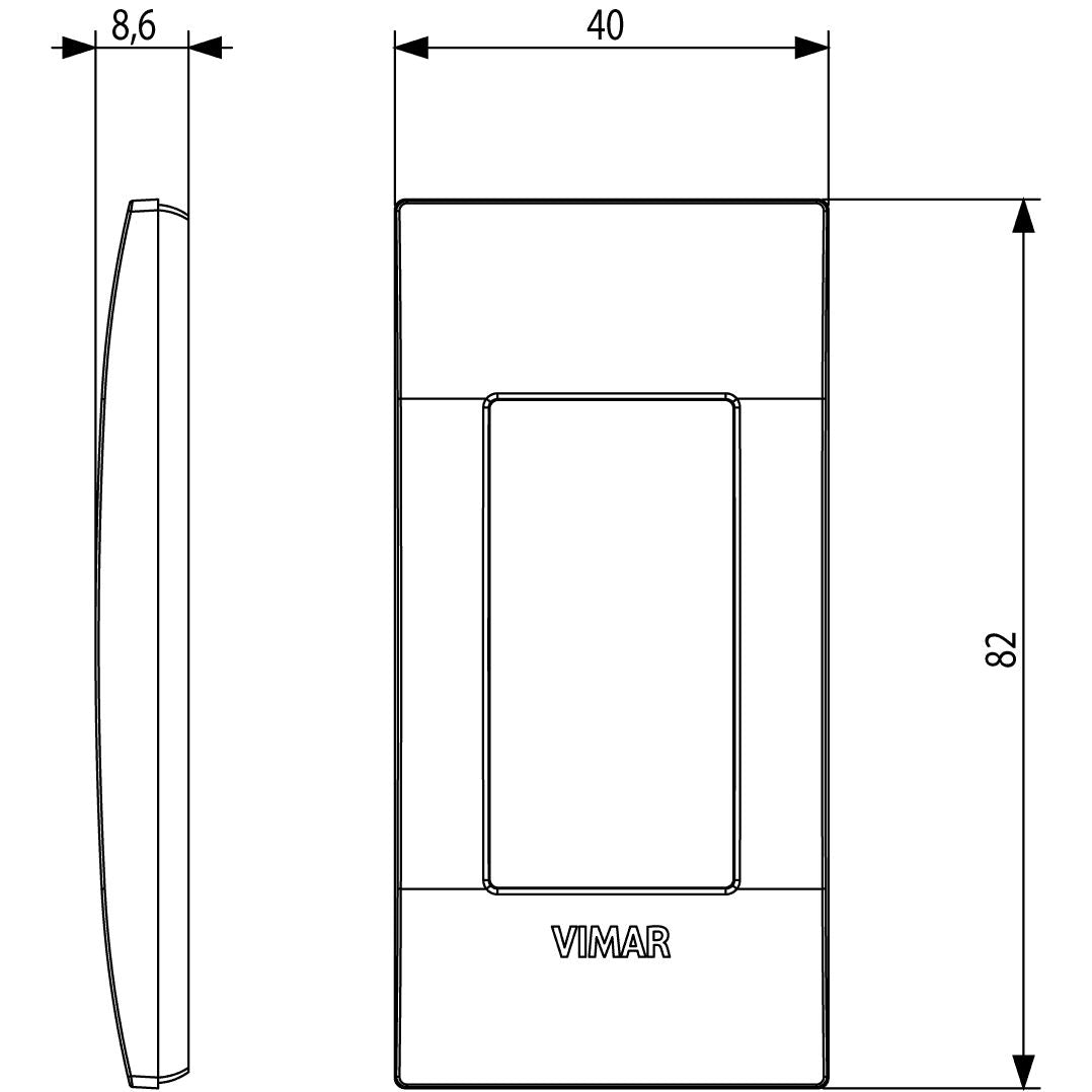 Vimar Arké Classic Cover Plate, 1 Module, Technopolymer, for Panel Mounting — Quality Boat Parts