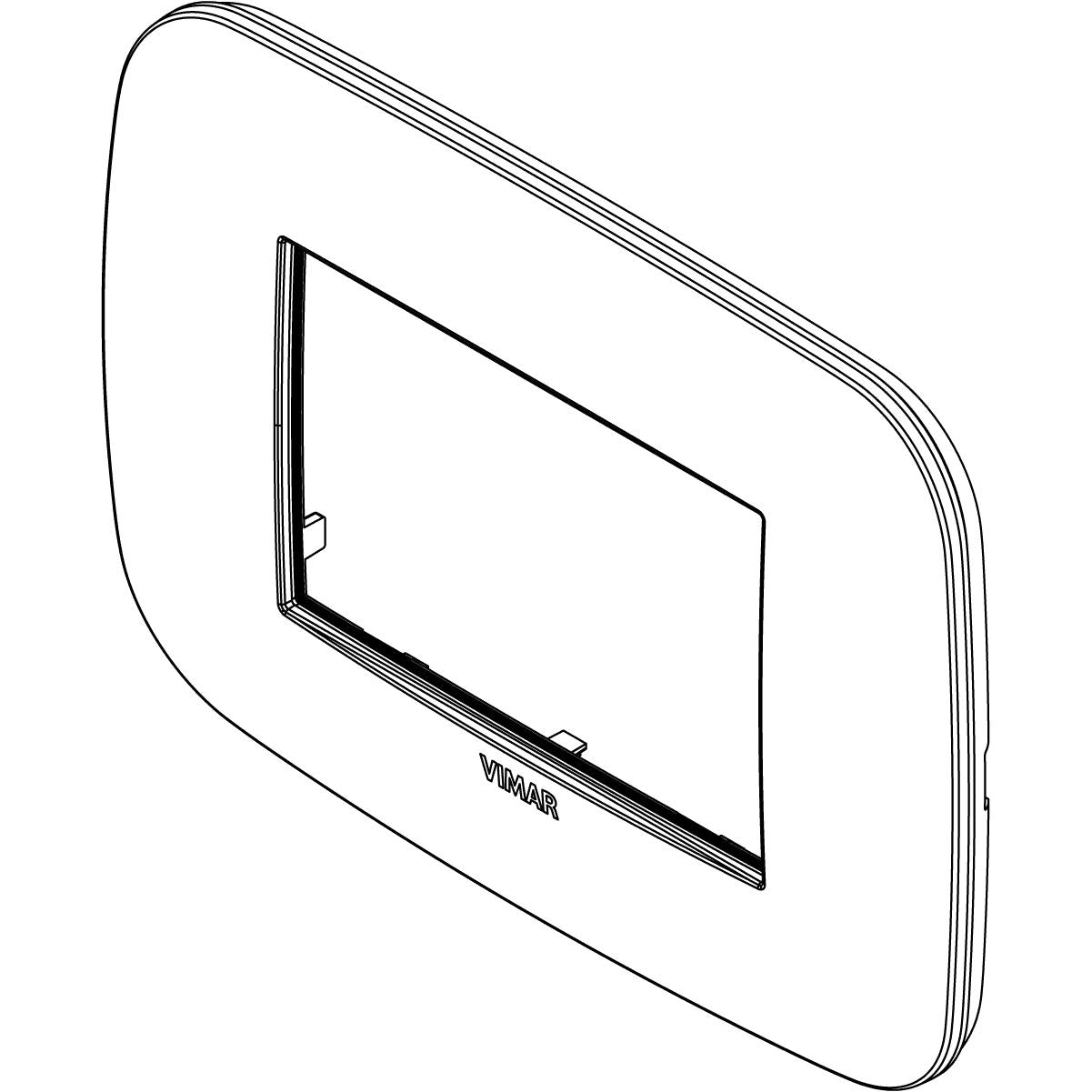 Vimar Arké 19683 Round 3-Module Cover Plate, Technopolymer — Quality Boat Parts