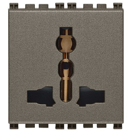 Vimar Arké SICURY Multistandard Socket Outlet, 2P+E, 13A, 250V, 2 Modules — Quality Boat Parts