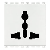 Vimar Arké SICURY Multistandard Socket Outlet, 2P+E, 13A, 250V, 2 Modules — Quality Boat Parts