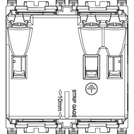 Vimar Arké SICURY Multistandard Socket Outlet, 2P+E, 13A, 250V, 2 Modules — Quality Boat Parts