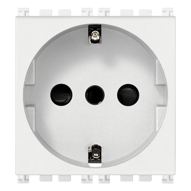 Vimar Arké SICURY P30 Socket Outlet, 2P+E, 16A, 250V, 2 Modules — Quality Boat Parts