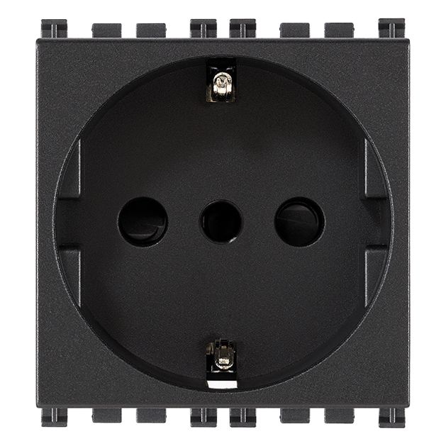 Vimar Arké SICURY P30 Socket Outlet, 2P+E, 16A, 250V, 2 Modules — Quality Boat Parts