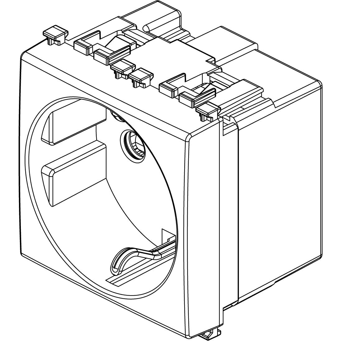 Vimar Arké SICURY P30 Socket Outlet, 2P+E, 16A, 250V, 2 Modules — Quality Boat Parts