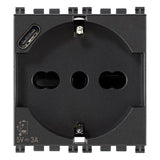 Vimar Arké SICURY Universal Socket Outlet, Italian Standard P40, 2P+E, 16A 250V — Quality Boat Parts