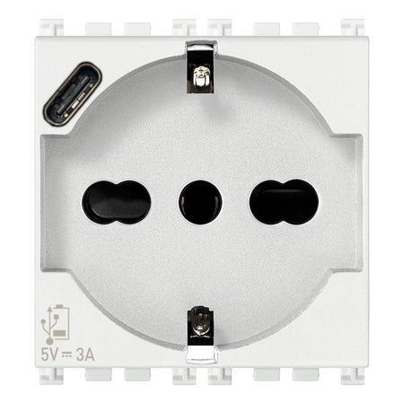 Vimar Arké SICURY Universal Socket Outlet, Italian Standard P40, 2P+E, 16A 250V — Quality Boat Parts