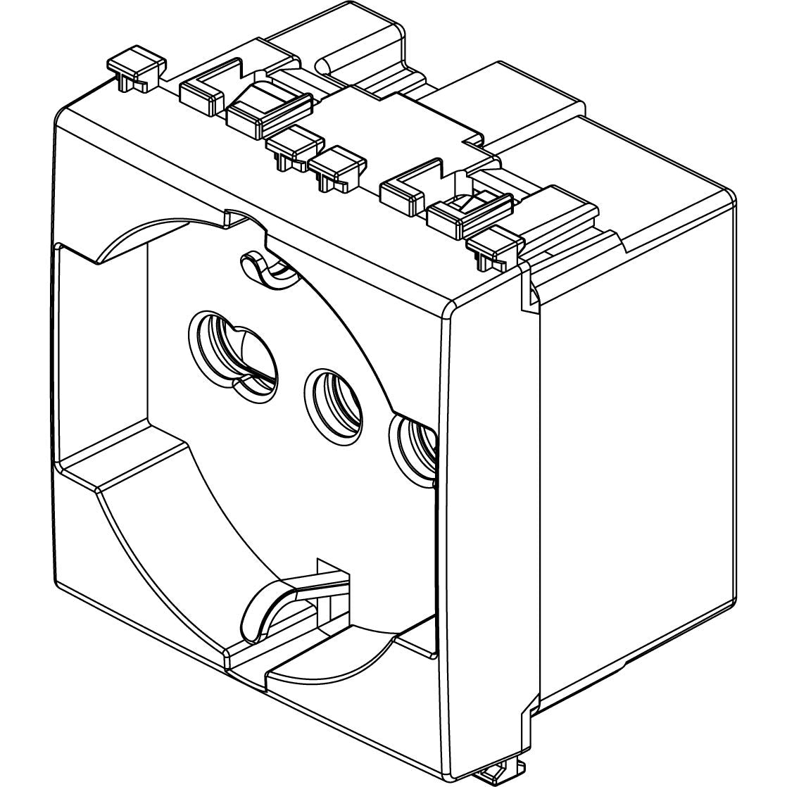 Vimar Arké SICURY Universal Socket Outlet, Italian Standard P40, 2P+E, 16A 250V — Quality Boat Parts