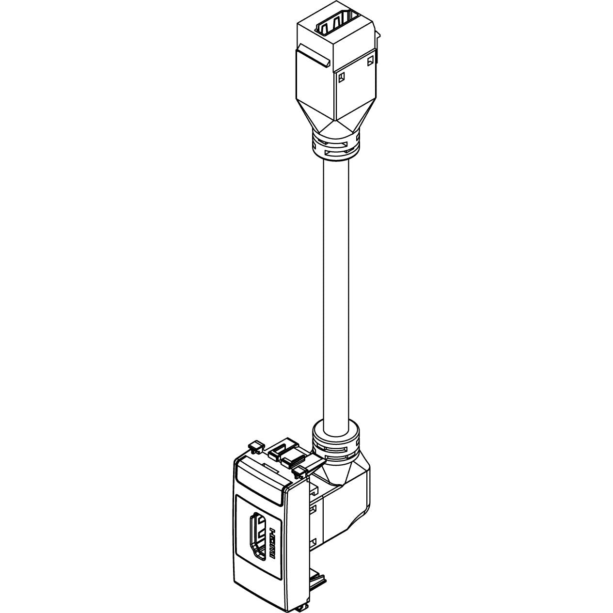 Vimar Arké HDMI 2.1b Outlet, IP20, Keystone Fixing, Flush Mount — Quality Boat Parts