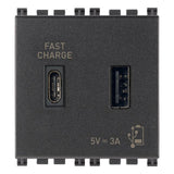 Vimar Arké USB Charging Outlet, 5V, 2 Modules, 50/60 Hz — Quality Boat Parts