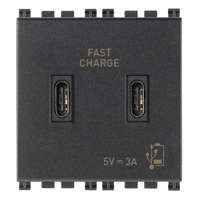 Vimar Arké USB Charging Outlet, 5V, 2 Modules, 50/60 Hz — Quality Boat Parts