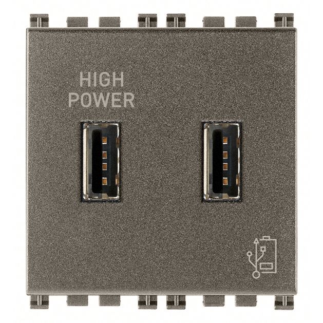 Vimar Arké USB Charging Outlet, 5V, 2 Modules, 50/60 Hz — Quality Boat Parts