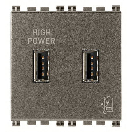 Vimar Arké USB Charging Outlet, 5V, 2 Modules, 50/60 Hz — Quality Boat Parts