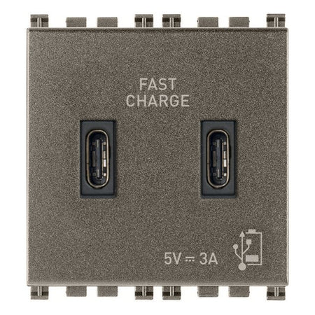 Vimar Arké USB Charging Outlet, 5V, 2 Modules, 50/60 Hz — Quality Boat Parts