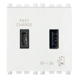 Vimar Arké USB Charging Outlet, 5V, 2 Modules, 50/60 Hz — Quality Boat Parts