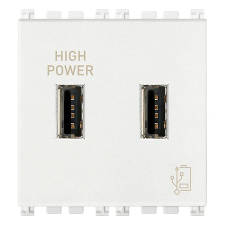 Vimar Arké USB Charging Outlet, 5V, 2 Modules, 50/60 Hz — Quality Boat Parts