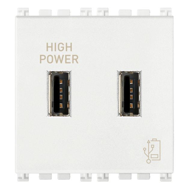 Vimar Arké USB Charging Outlet, 5V, 2 Modules, 50/60 Hz — Quality Boat Parts