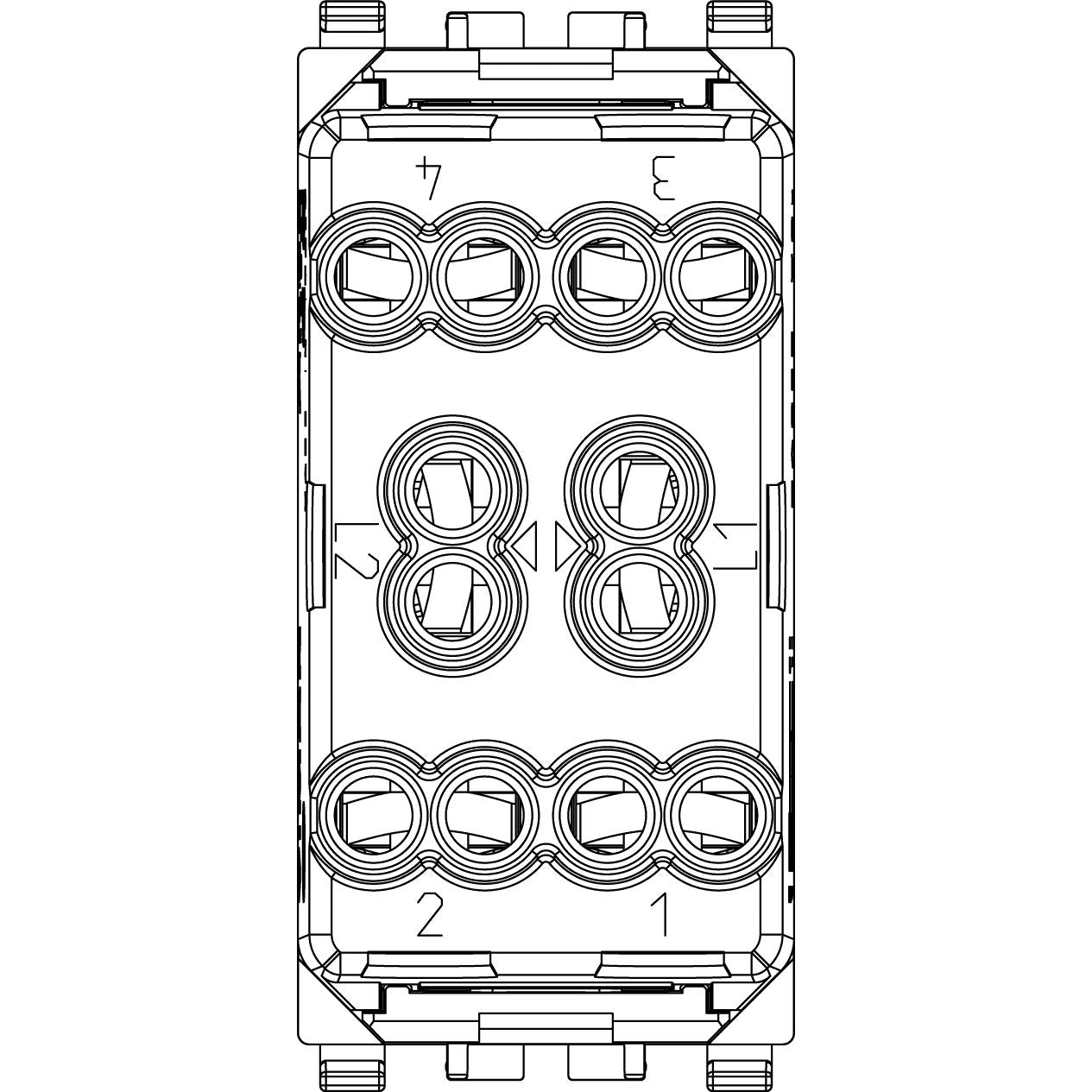 Vimar Arké 2P 2-Way Push Button, 10A, 250V, 6 Terminals — Quality Boat Parts