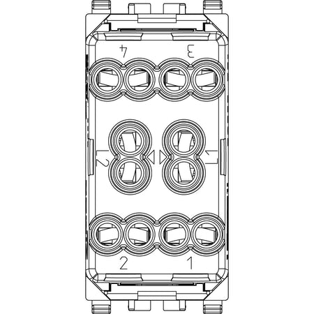 Vimar Arké 2P 2-Way Push Button, 10A, 250V, 6 Terminals — Quality Boat Parts