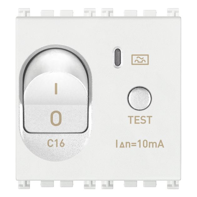 Vimar Arké RCBO, 1P+N, 120-230V, 50/60 Hz, 2 Modules, IP40 — Quality Boat Parts