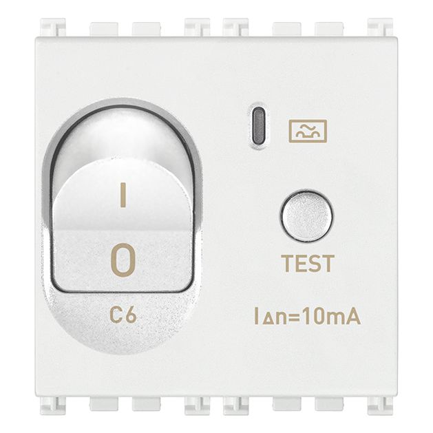 Vimar Arké RCBO, 1P+N, 120-230V, 50/60 Hz, 2 Modules, IP40 — Quality Boat Parts
