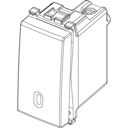 Vimar Arké 2-Way Rocker Switch, 1P, 16AX, 250V, IP40, Lightable, Replaceable Button — Quality Boat Parts