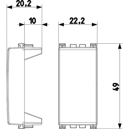 Vimar Arké Blank Module, 1 Module, Flush Mount, Plastic — Quality Boat Parts