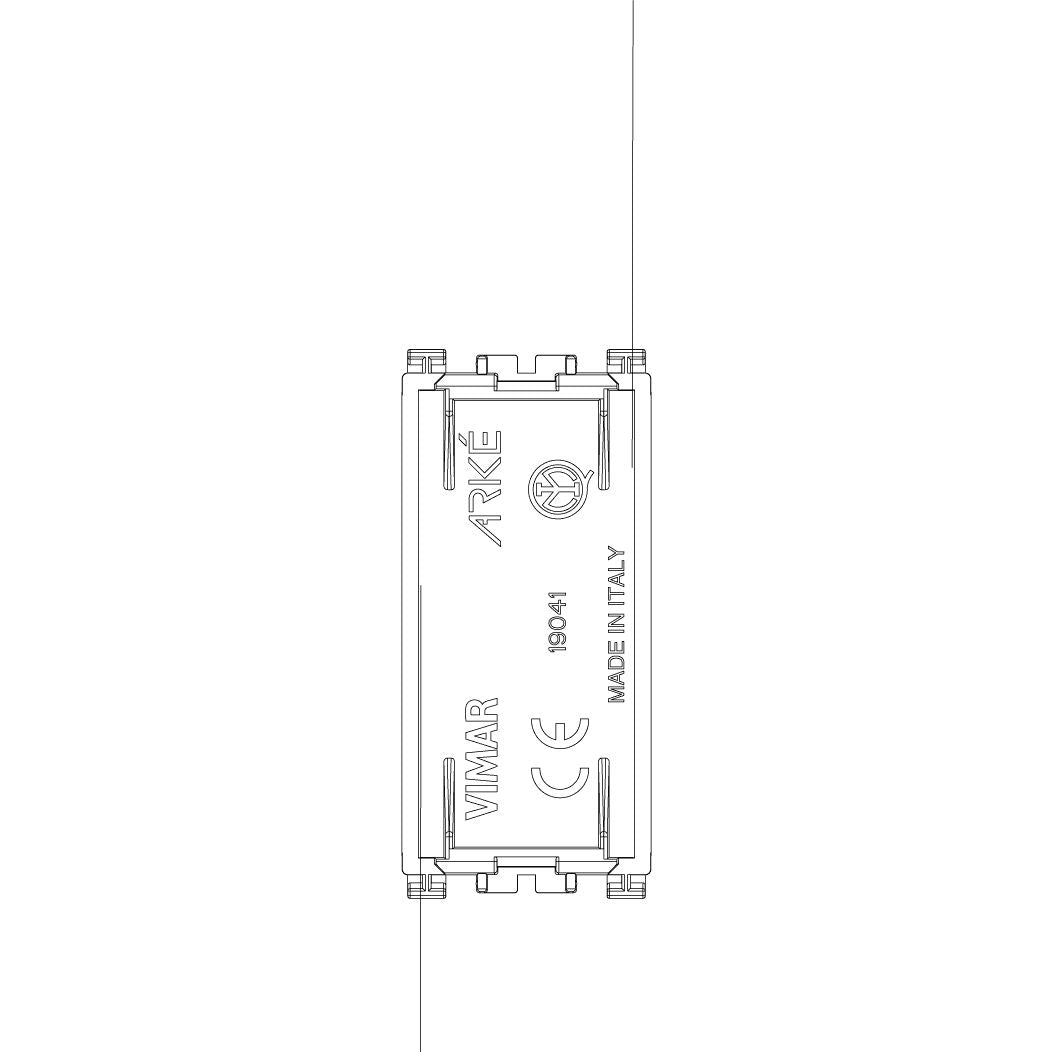 Vimar Arké Blank Module, 1 Module, Flush Mount, Plastic — Quality Boat Parts