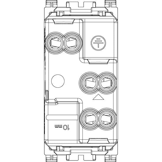 Vimar Arké SICURY P11 Socket Outlet, Italian Standard, 2P+E, 10A 250V, IP20 — Quality Boat Parts