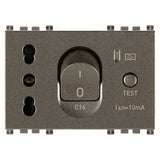 Vimar Arké SICURY Socket Outlet with C16 RCBO, 16A, 250V, Italian Standard P17/11, 3 Modules — Quality Boat Parts