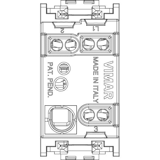 Vimar Idea 2-Way Rocker Switch, 1P 16AX, 250V, IP40 — Quality Boat Parts