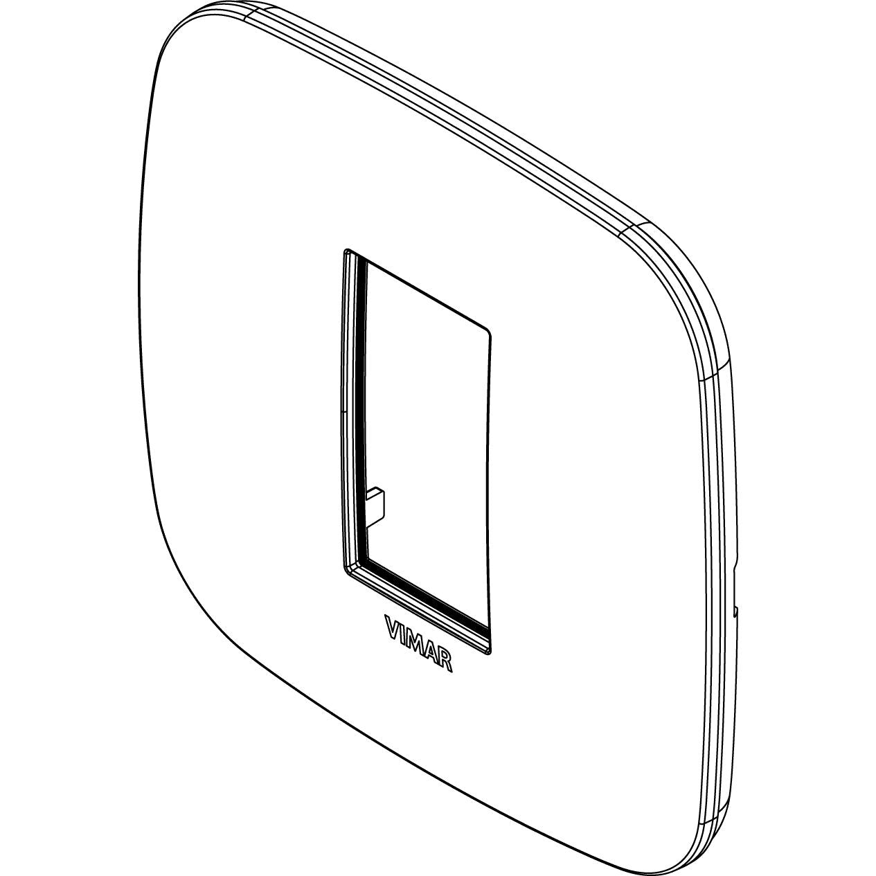 Vimar Arké Round Cover Plate, 1 Module, Metal — Quality Boat Parts